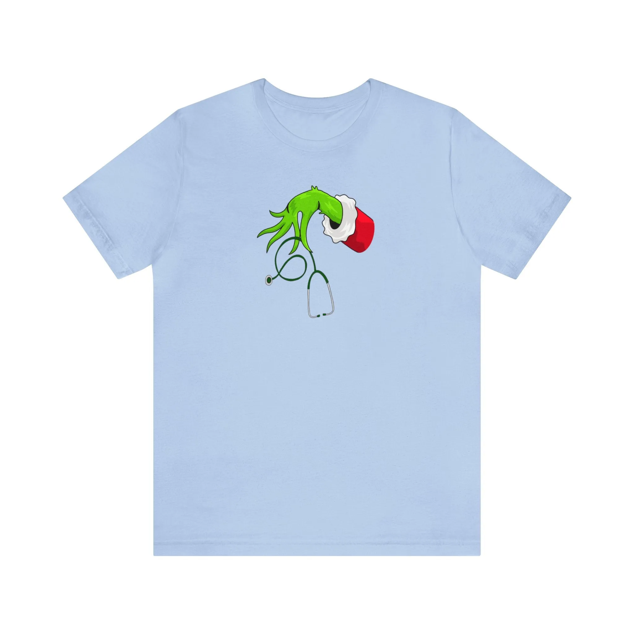 Grinch Nurse Christmas Unisex Jersey Short Sleeve Tee