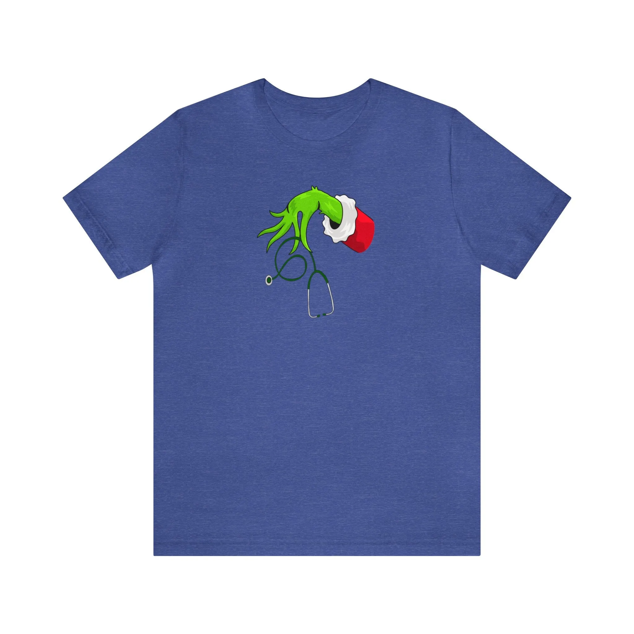 Grinch Nurse Christmas Unisex Jersey Short Sleeve Tee
