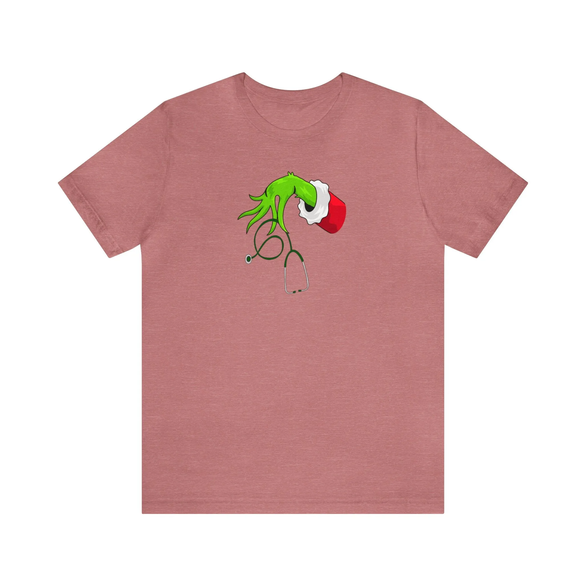 Grinch Nurse Christmas Unisex Jersey Short Sleeve Tee