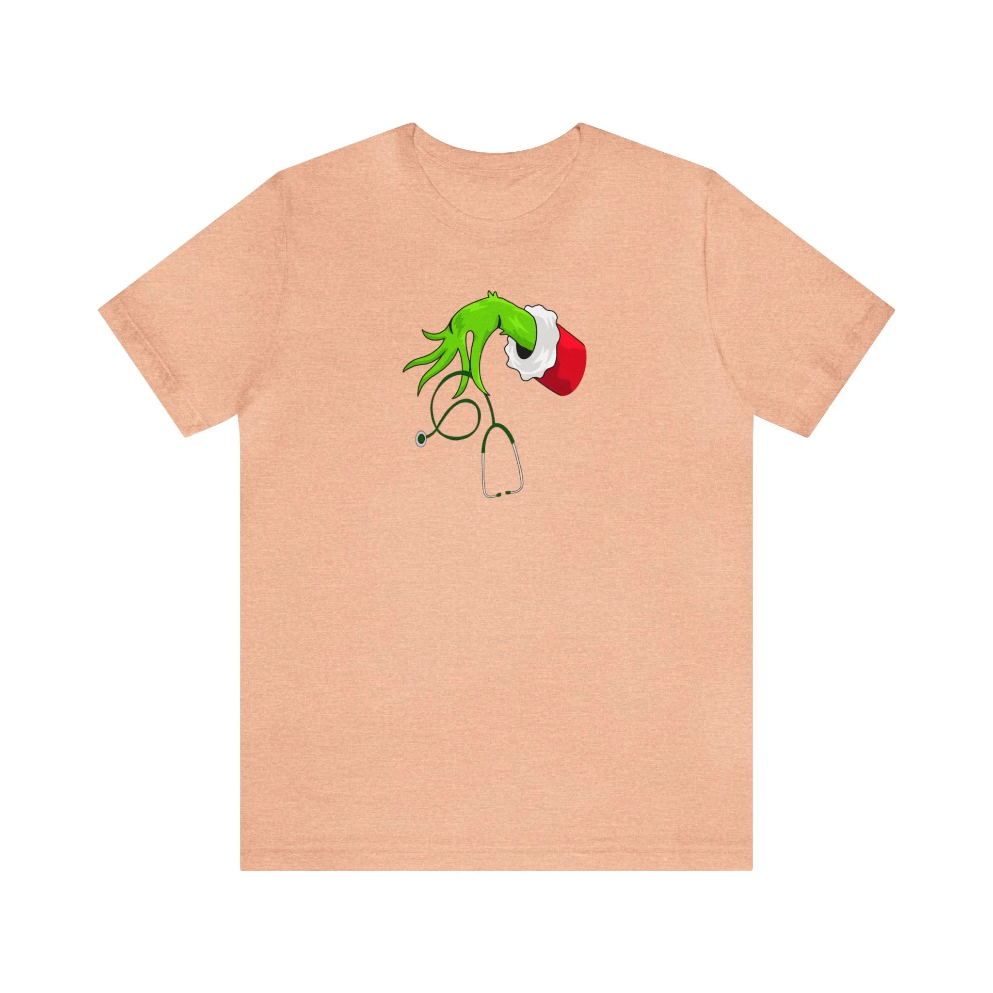 Grinch Nurse Christmas Unisex Jersey Short Sleeve Tee