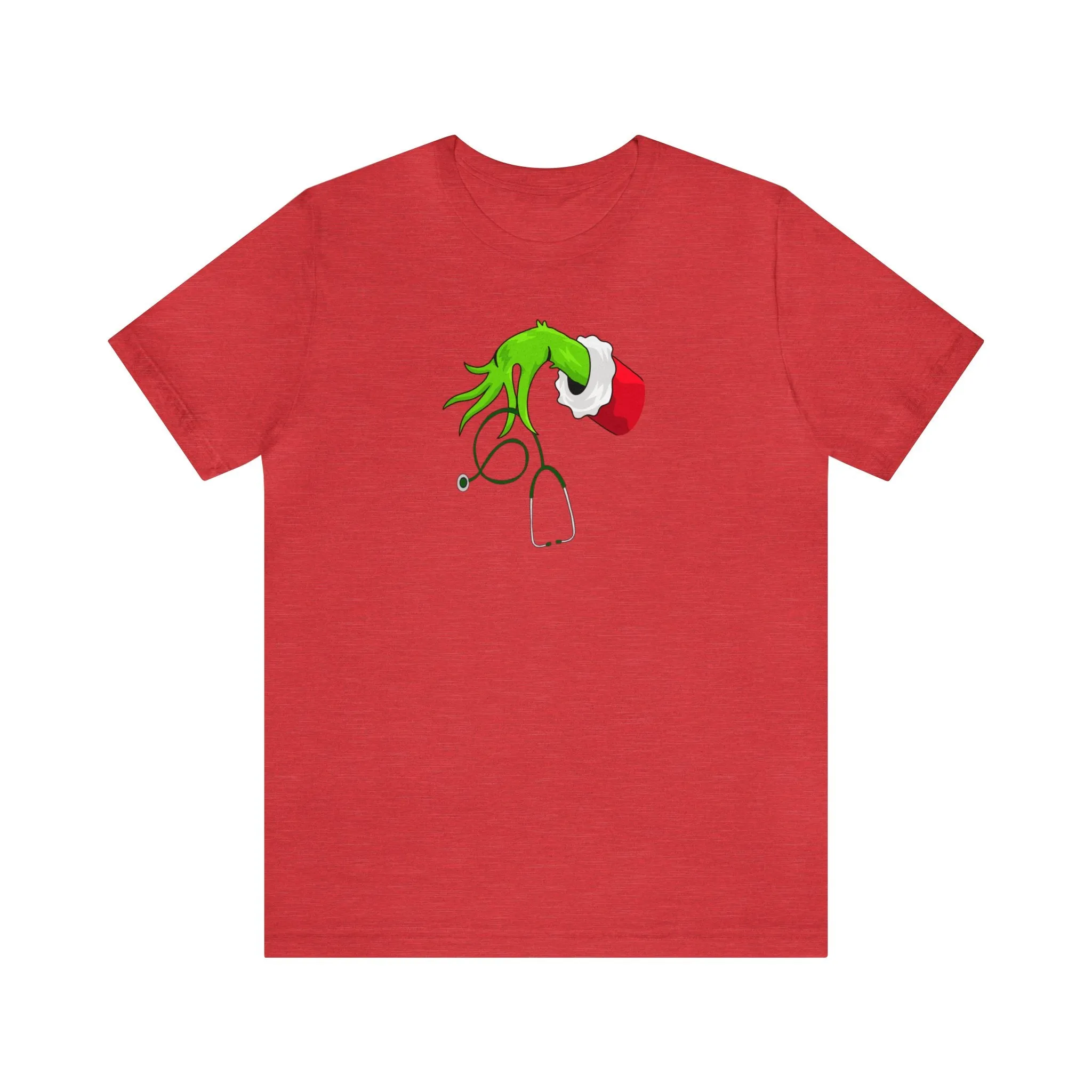 Grinch Nurse Christmas Unisex Jersey Short Sleeve Tee