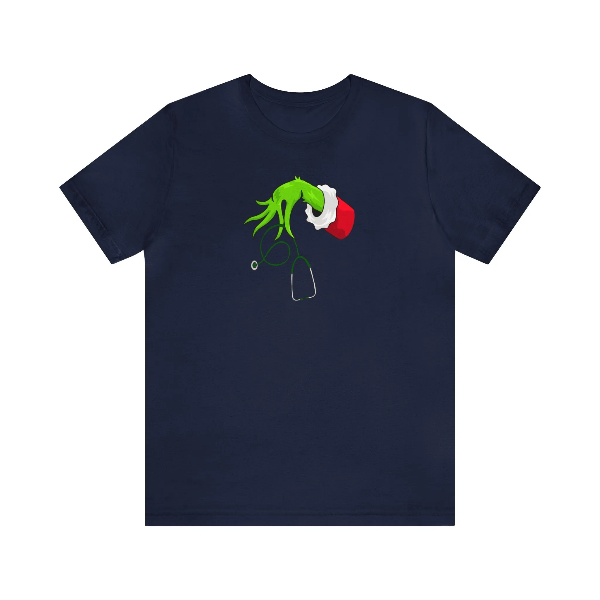 Grinch Nurse Christmas Unisex Jersey Short Sleeve Tee