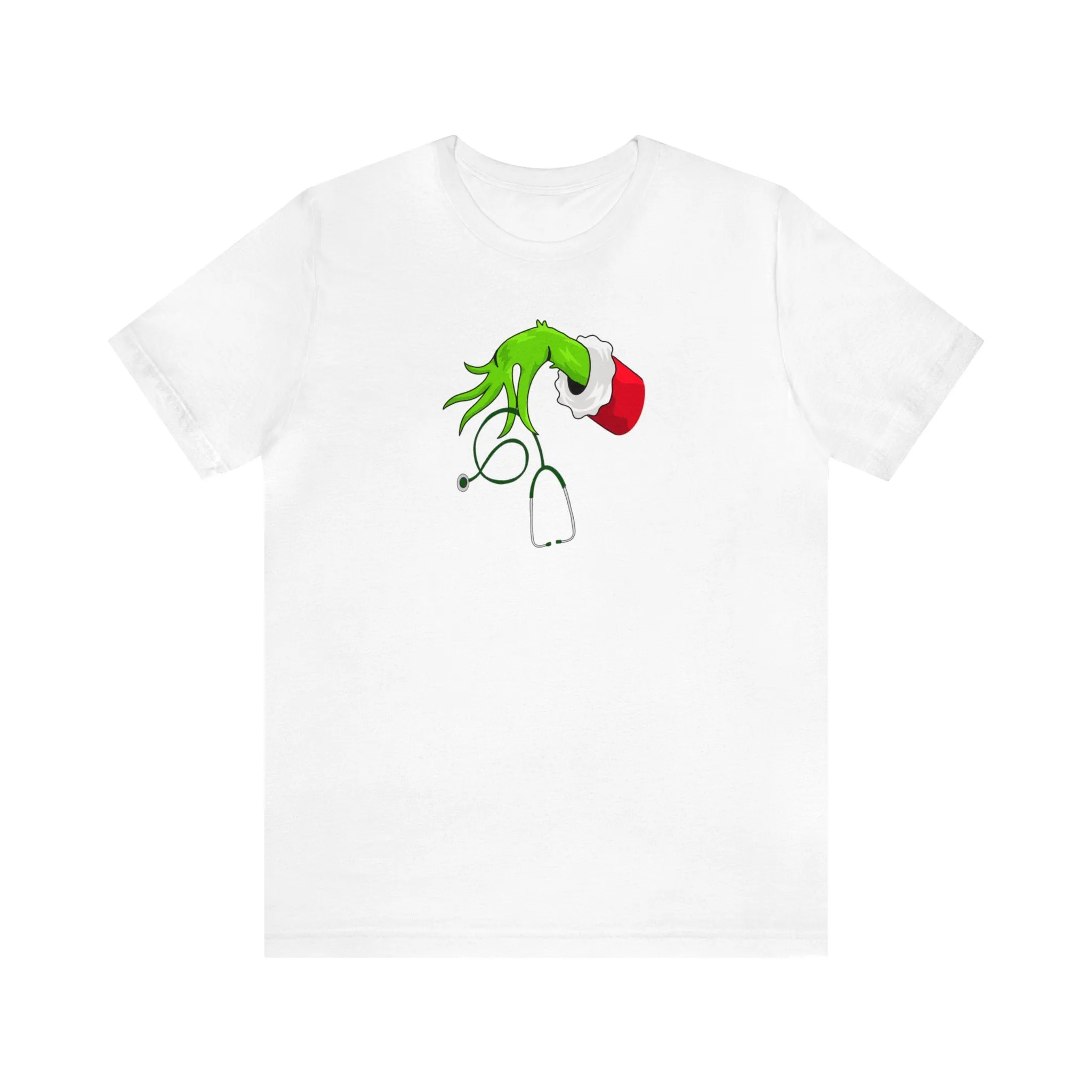Grinch Nurse Christmas Unisex Jersey Short Sleeve Tee