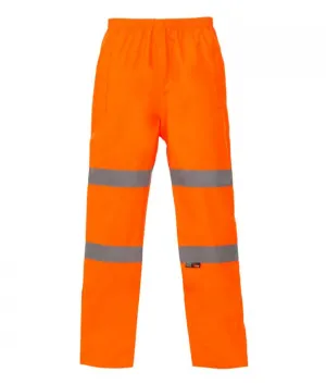 Hi Vis Orange Waterproof and Breathable Trousers
