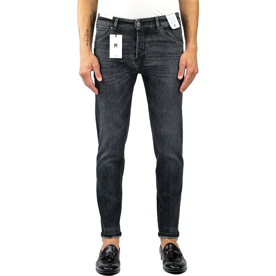 Jeans PT Torino Denim Reggae Grigio Scuro Lavato