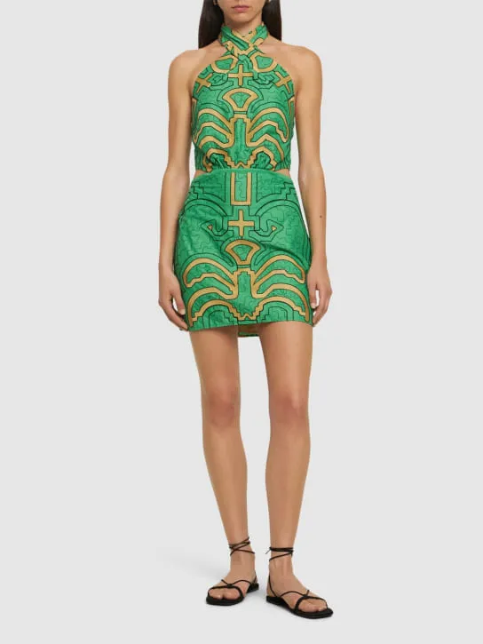 Johanna Ortiz   Rainforest Power cotton mini dress 