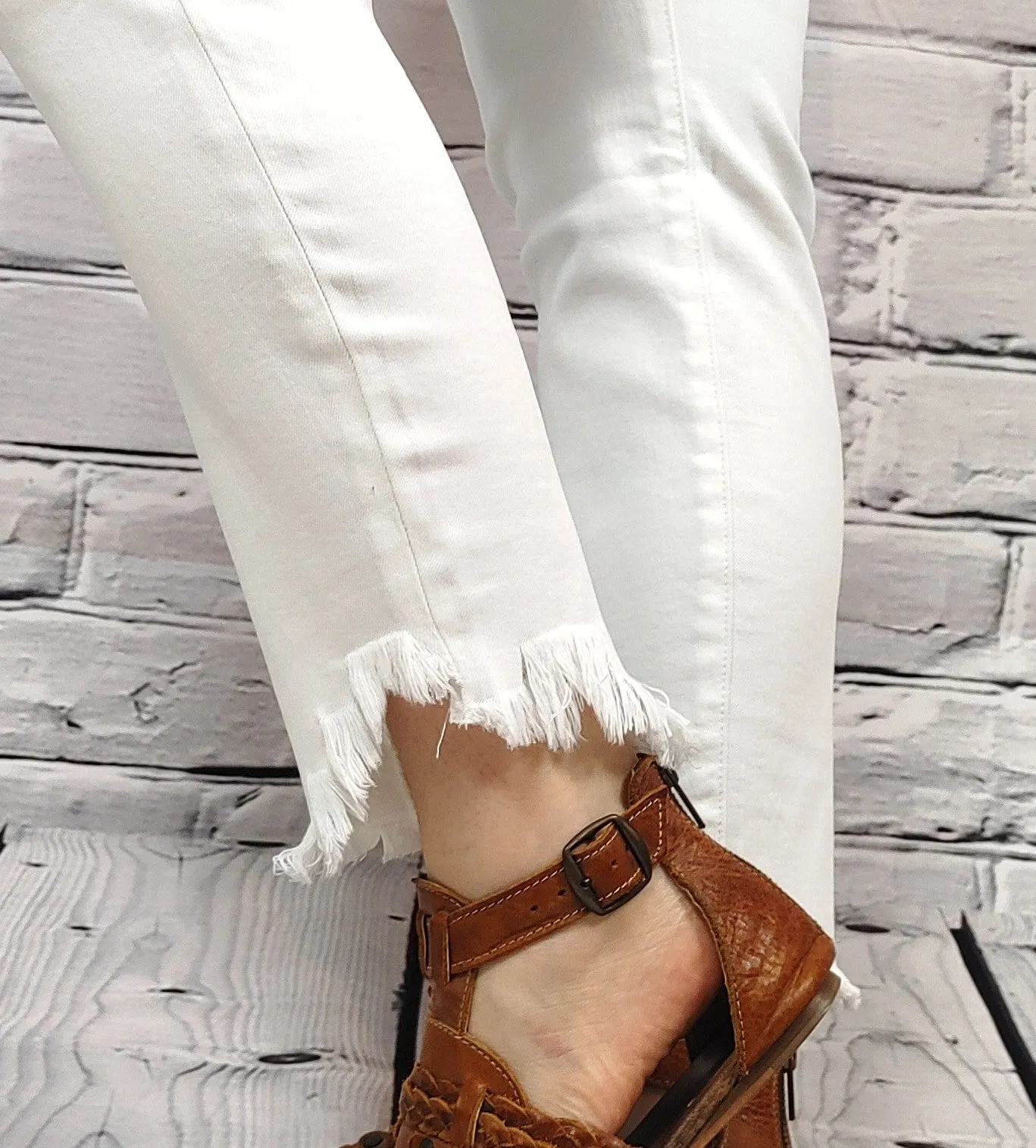 Kancan High Rise Detail Hem Skinny Jean