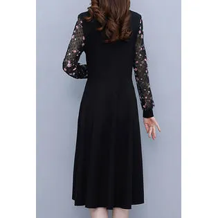 Ketty More Women Long Sleeve Printed Fashion Dress-KMWDC5693