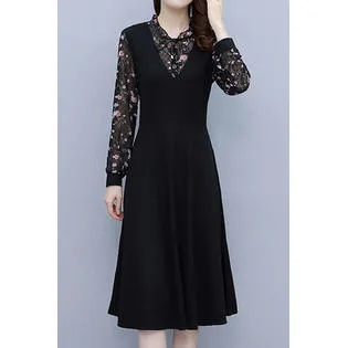 Ketty More Women Long Sleeve Printed Fashion Dress-KMWDC5693