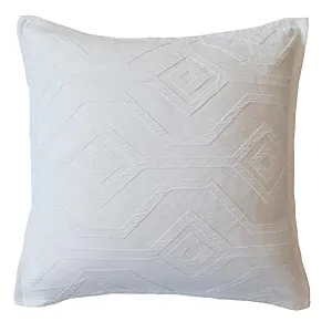 Kora White European Pillowcase By Bianca