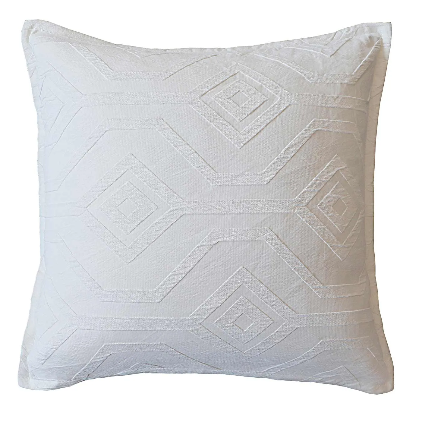 Kora White European Pillowcase By Bianca
