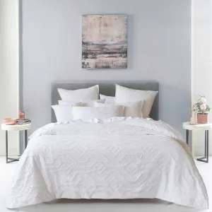 Kora White Quilt Cover Set By Bianca