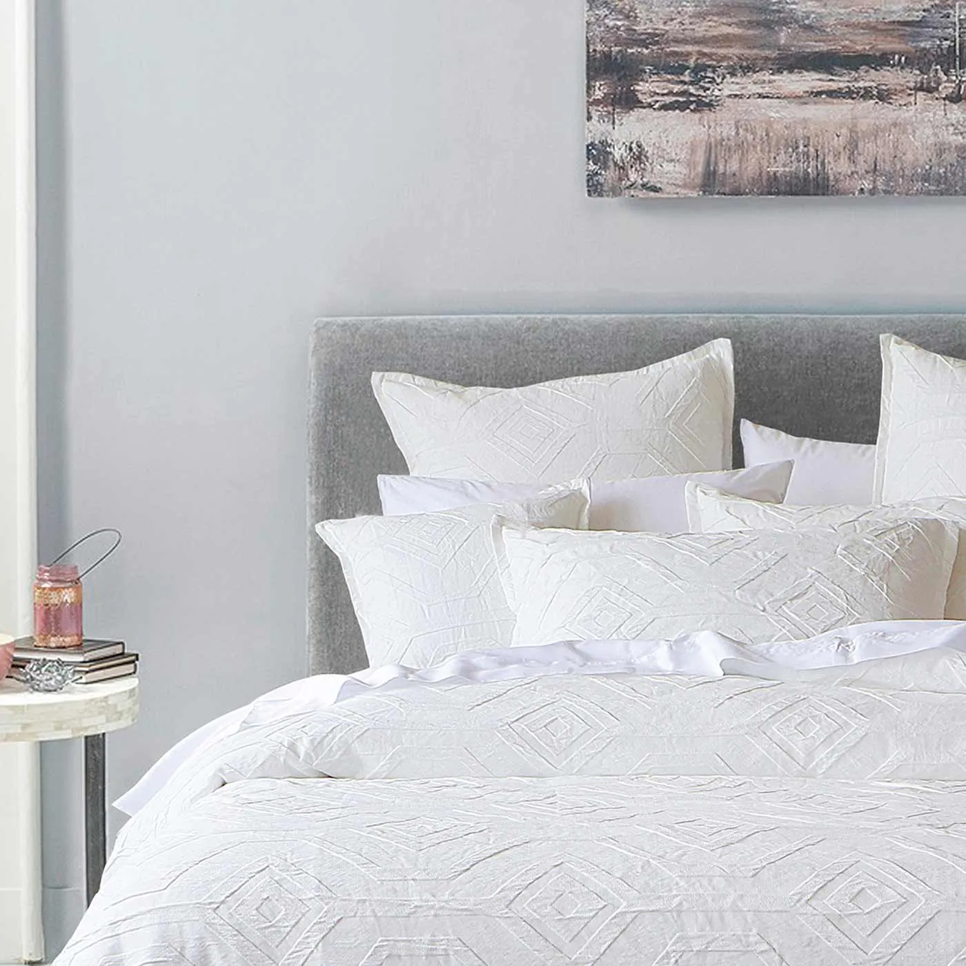 Kora White Quilt Cover Set By Bianca