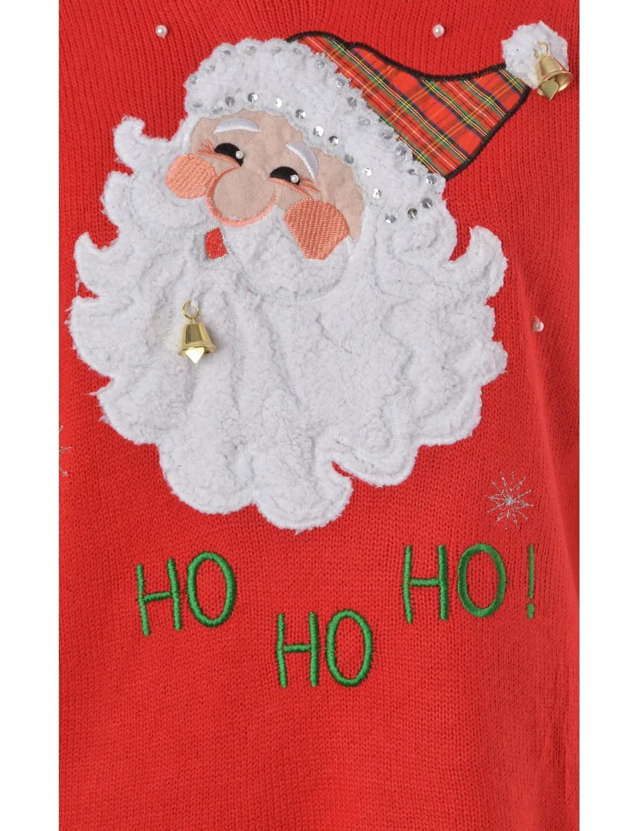 Label Christmas Jumper With Bells
