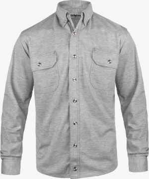 LAKELAND FR - Men's High Performance FR Knit Button Up Shirt, Heather Gray
