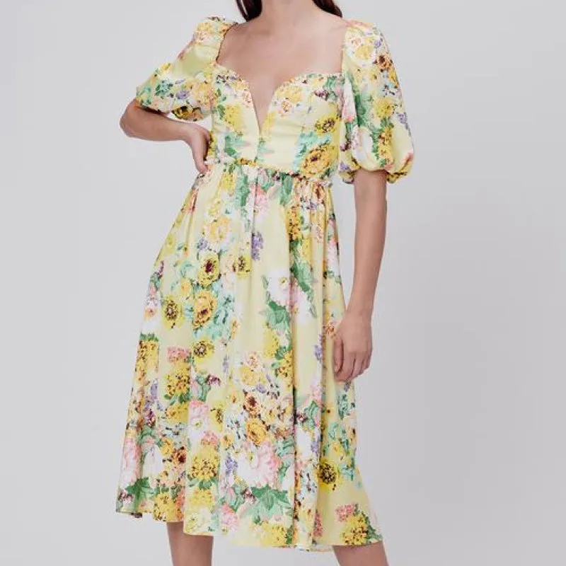 Leigh Floral Midi Dress