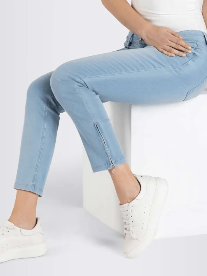 Mac Dream M Chic Summer Blue Wash Cropped Jeans 5471 0355L D427