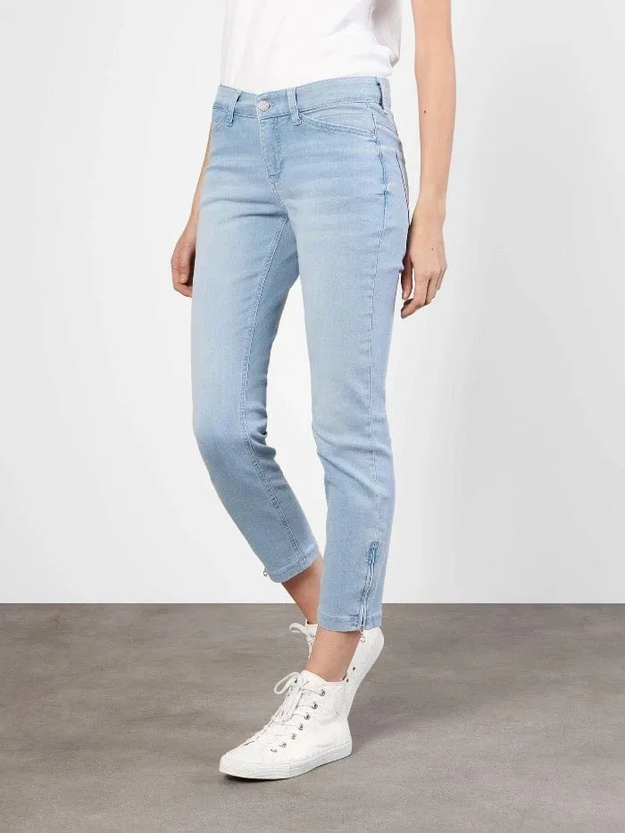 Mac Dream M Chic Summer Blue Wash Cropped Jeans 5471 0355L D427
