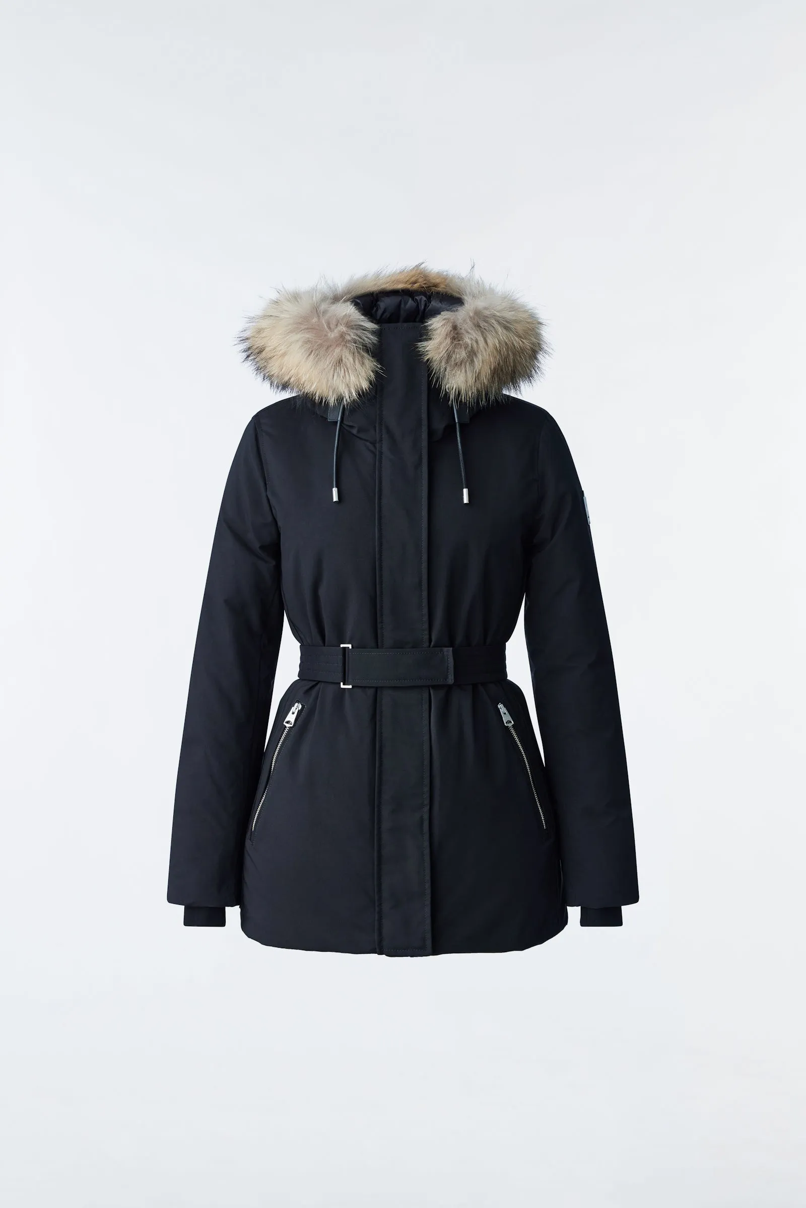 Mackage Jeni 2-in-1 Down Parka Removable Bib Natural Fur