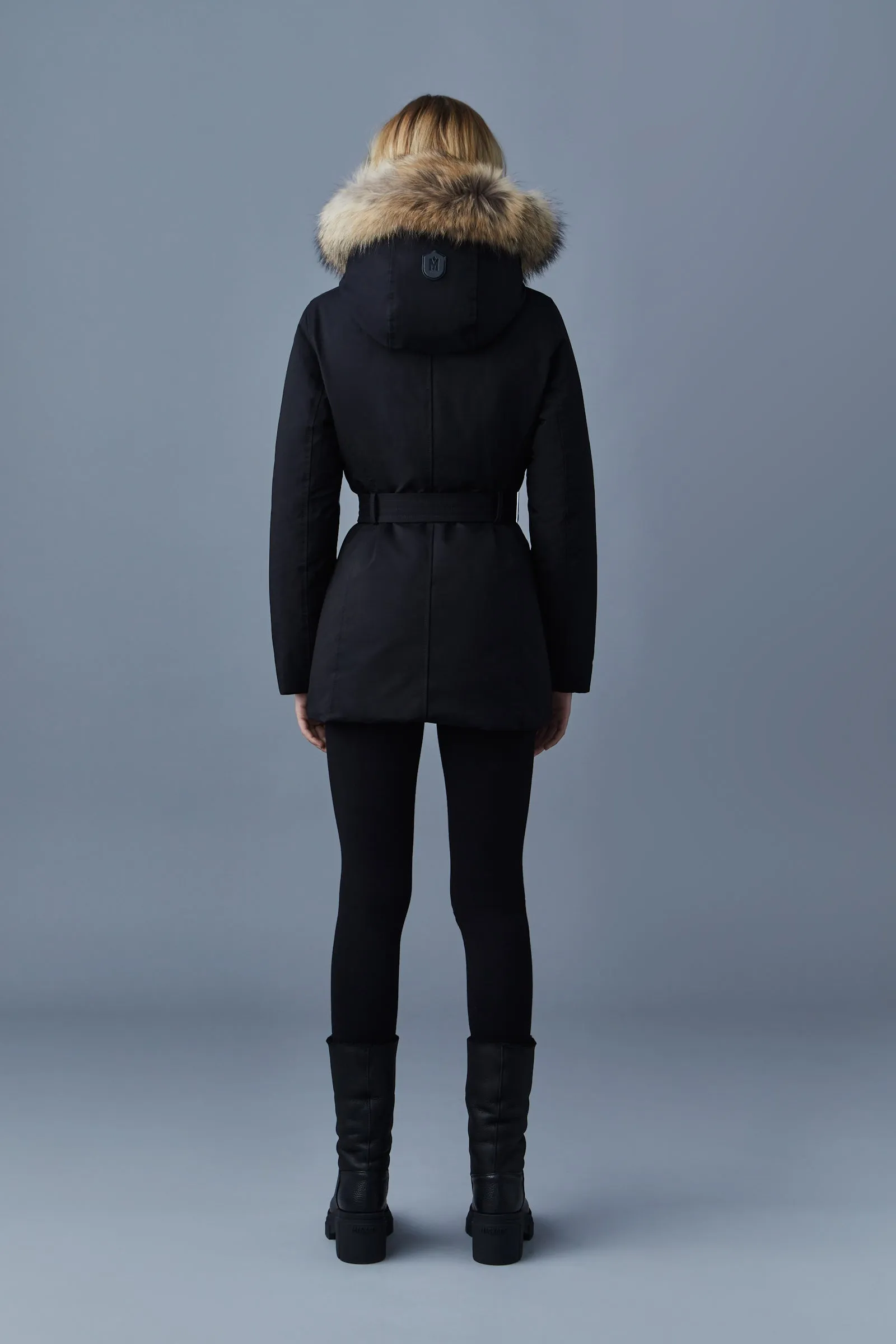 Mackage Jeni 2-in-1 Down Parka Removable Bib Natural Fur