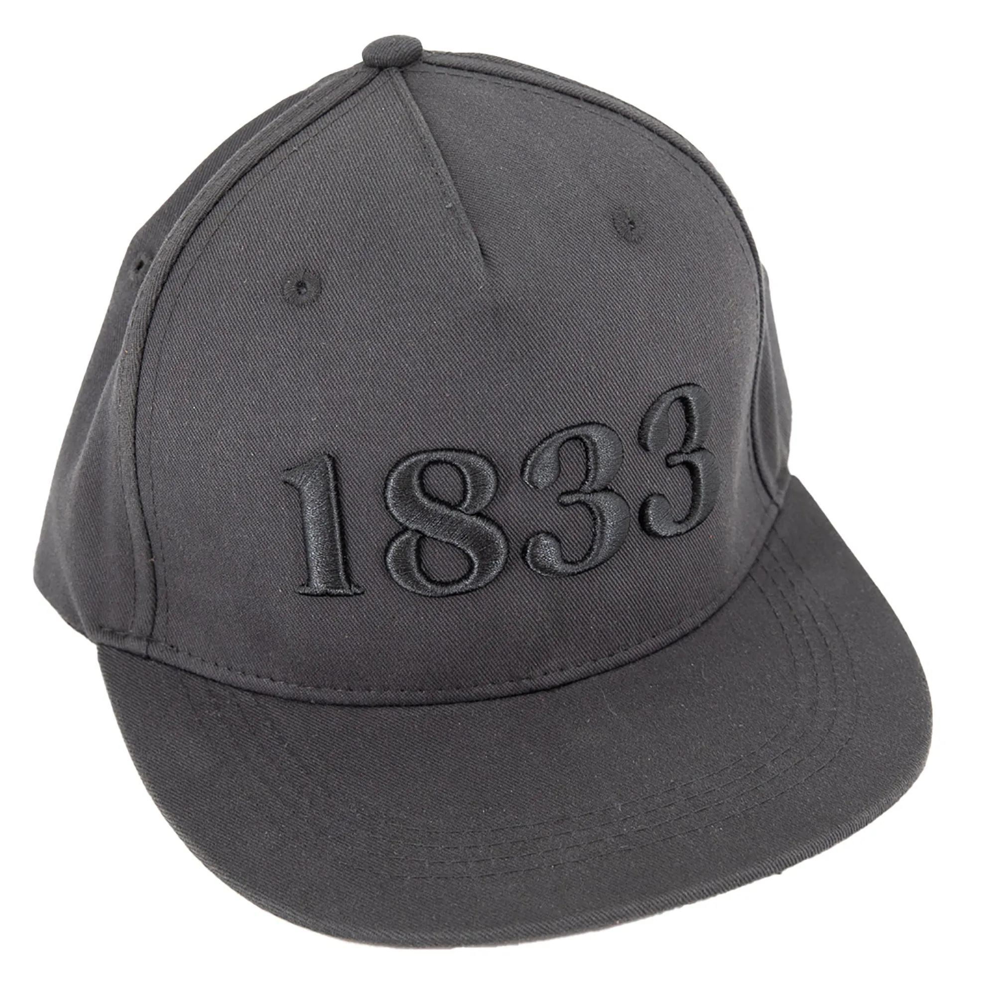 Martin 1833 Logo Flat Brim Baseball Hat, Black
