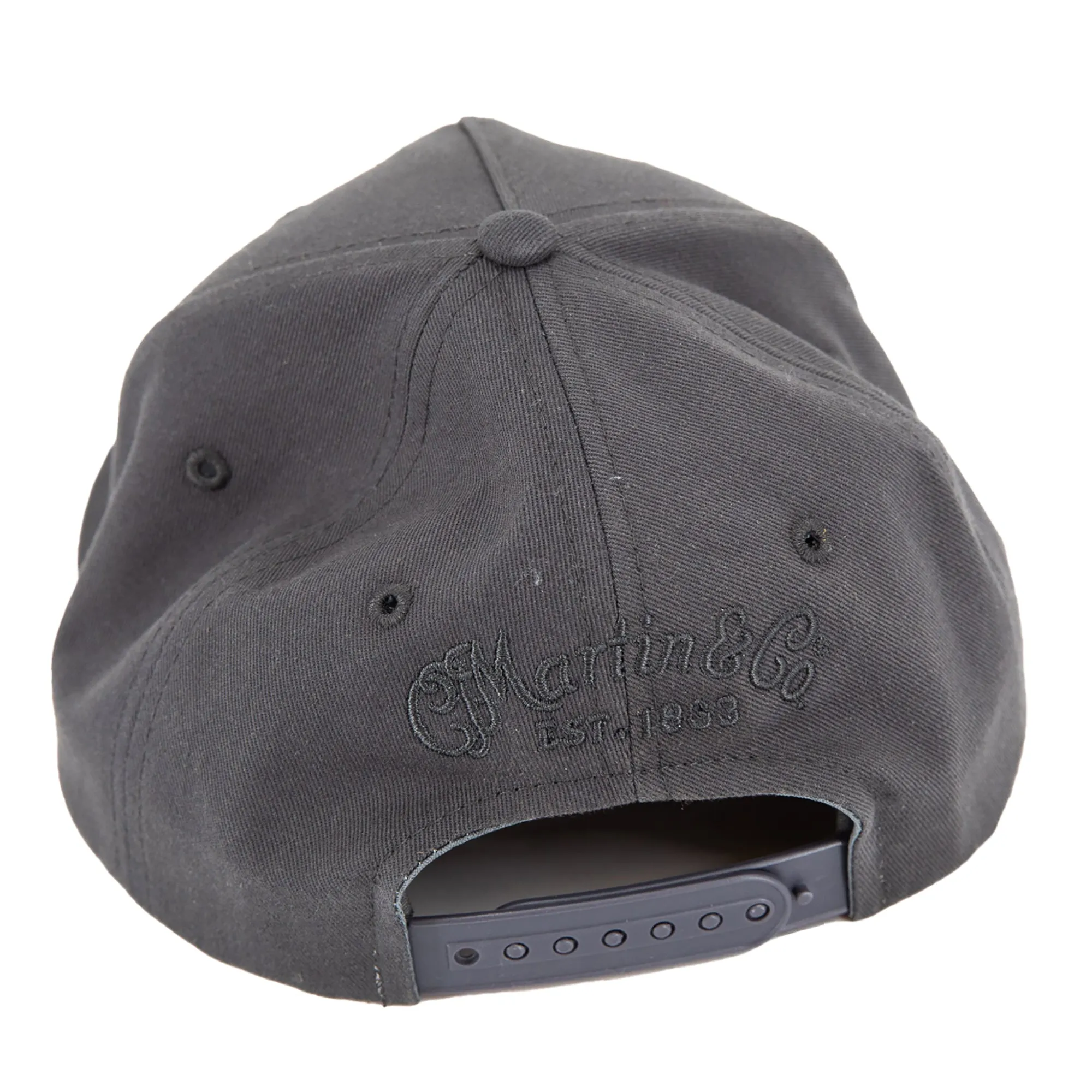 Martin 1833 Logo Flat Brim Baseball Hat, Black