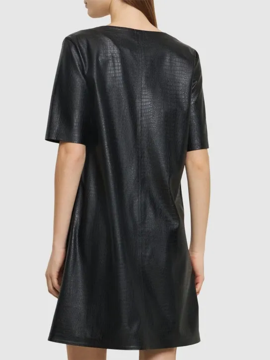 Max Mara   Eliot embossed faux leather mini dress 