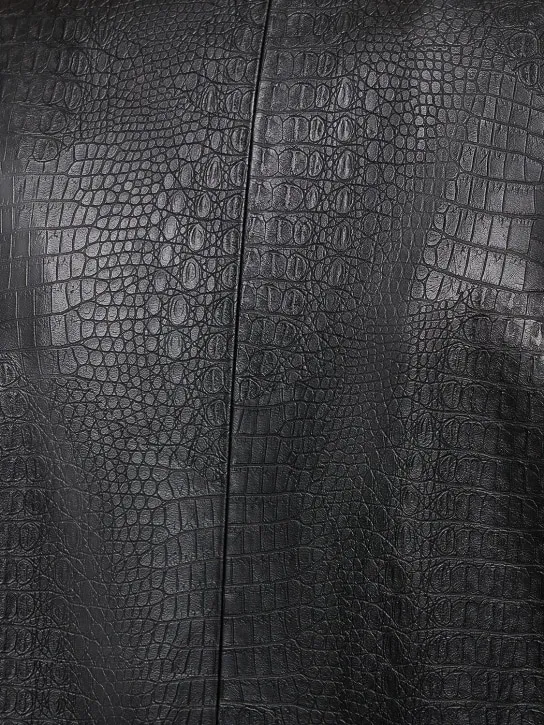 Max Mara   Eliot embossed faux leather mini dress 