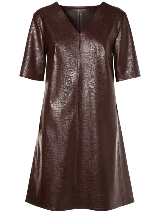 Max Mara   Eliot embossed faux leather mini dress 
