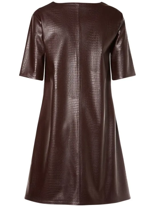 Max Mara   Eliot embossed faux leather mini dress 
