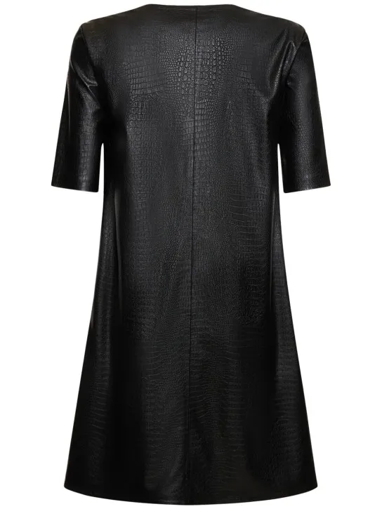 Max Mara   Eliot embossed faux leather mini dress 