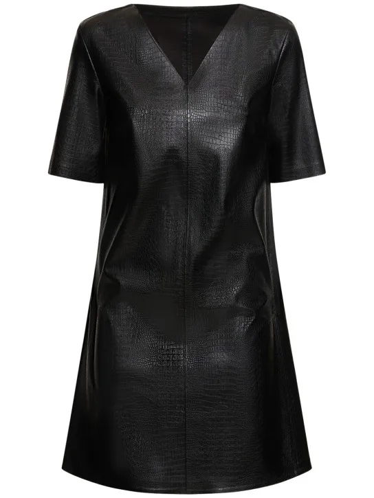 Max Mara   Eliot embossed faux leather mini dress 