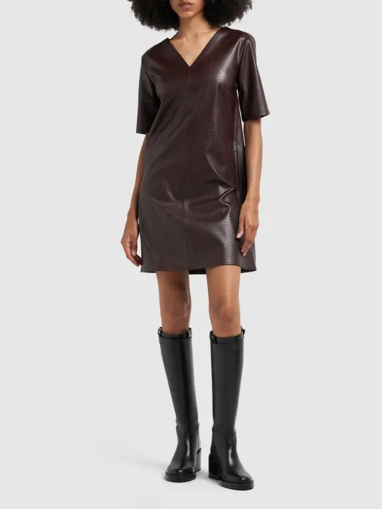 Max Mara   Eliot embossed faux leather mini dress 