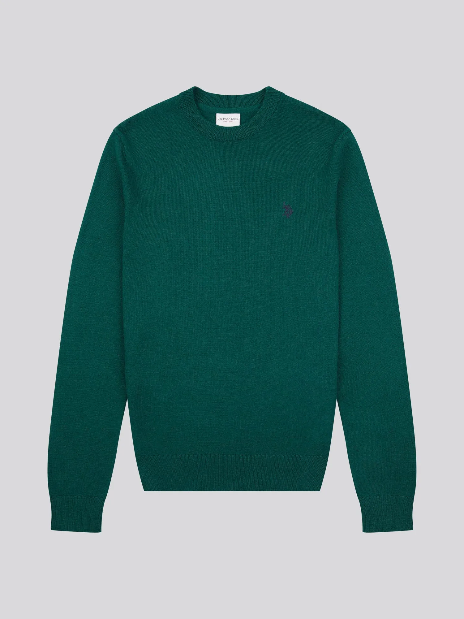Mens Cotton Crewneck in Rain Forest