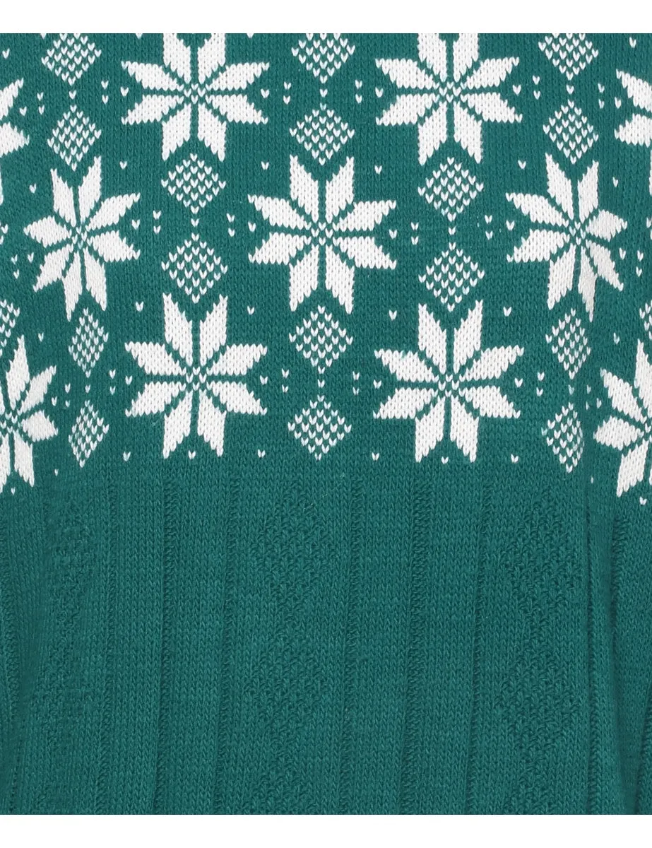 Nordic Green Jumper - M