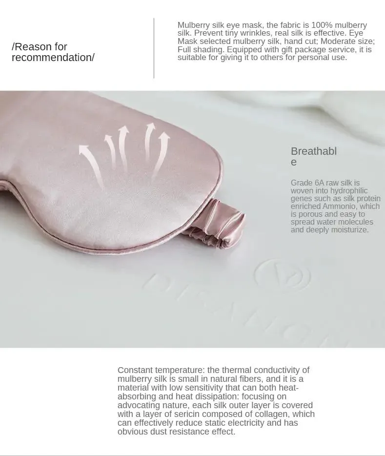 Opulent Opal: Mulberry Silk Blindfold in Milky White