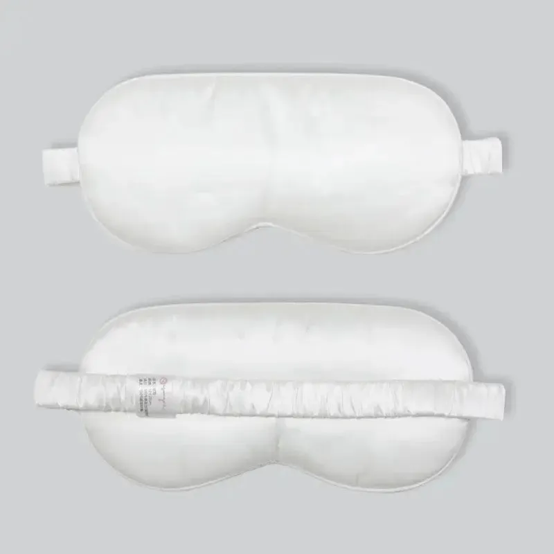 Opulent Opal: Mulberry Silk Blindfold in Milky White