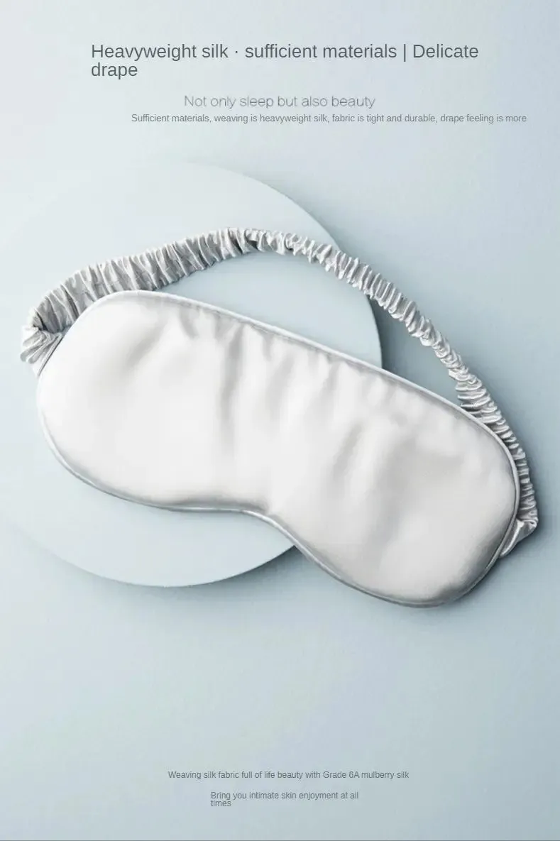 Opulent Opal: Mulberry Silk Blindfold in Milky White