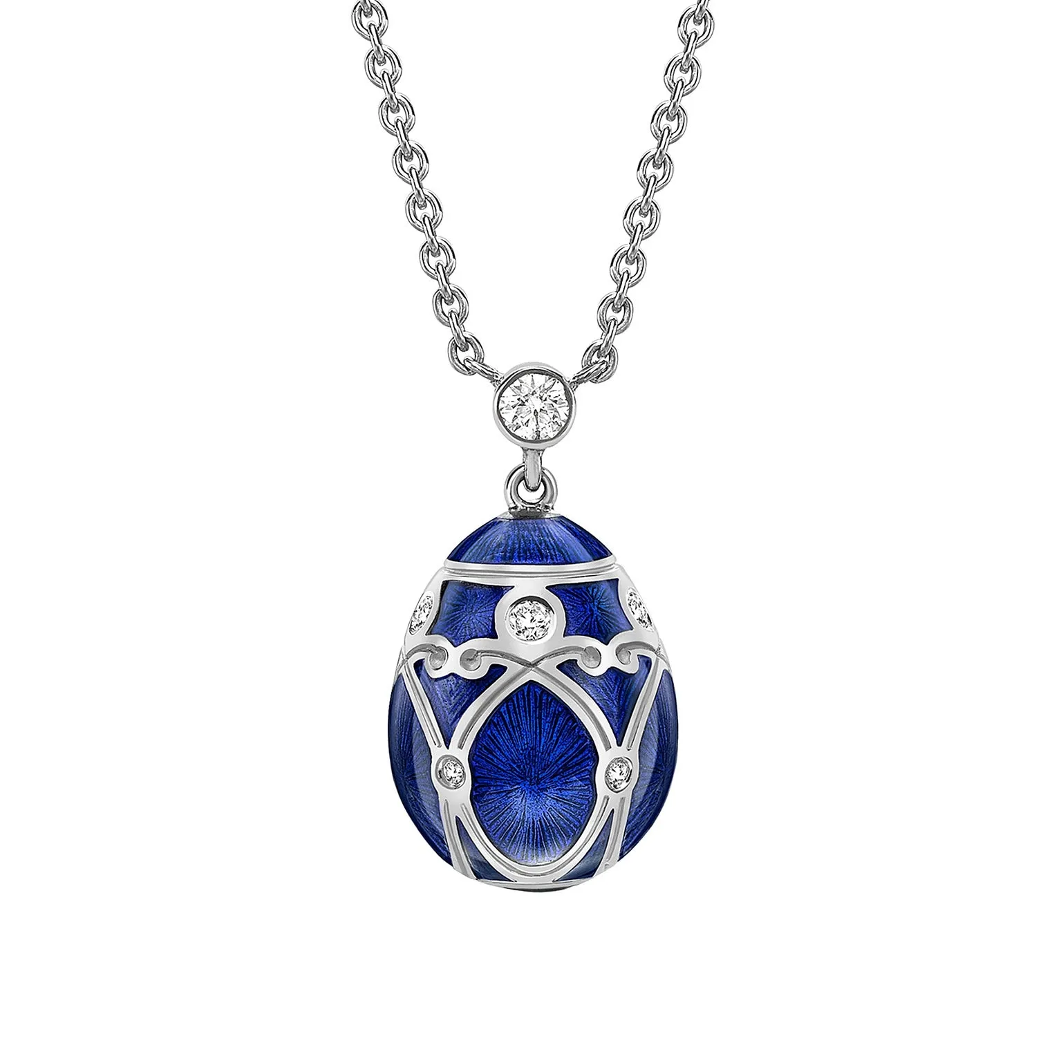 Palais Guilloché Enamel Petite Egg Pendant
