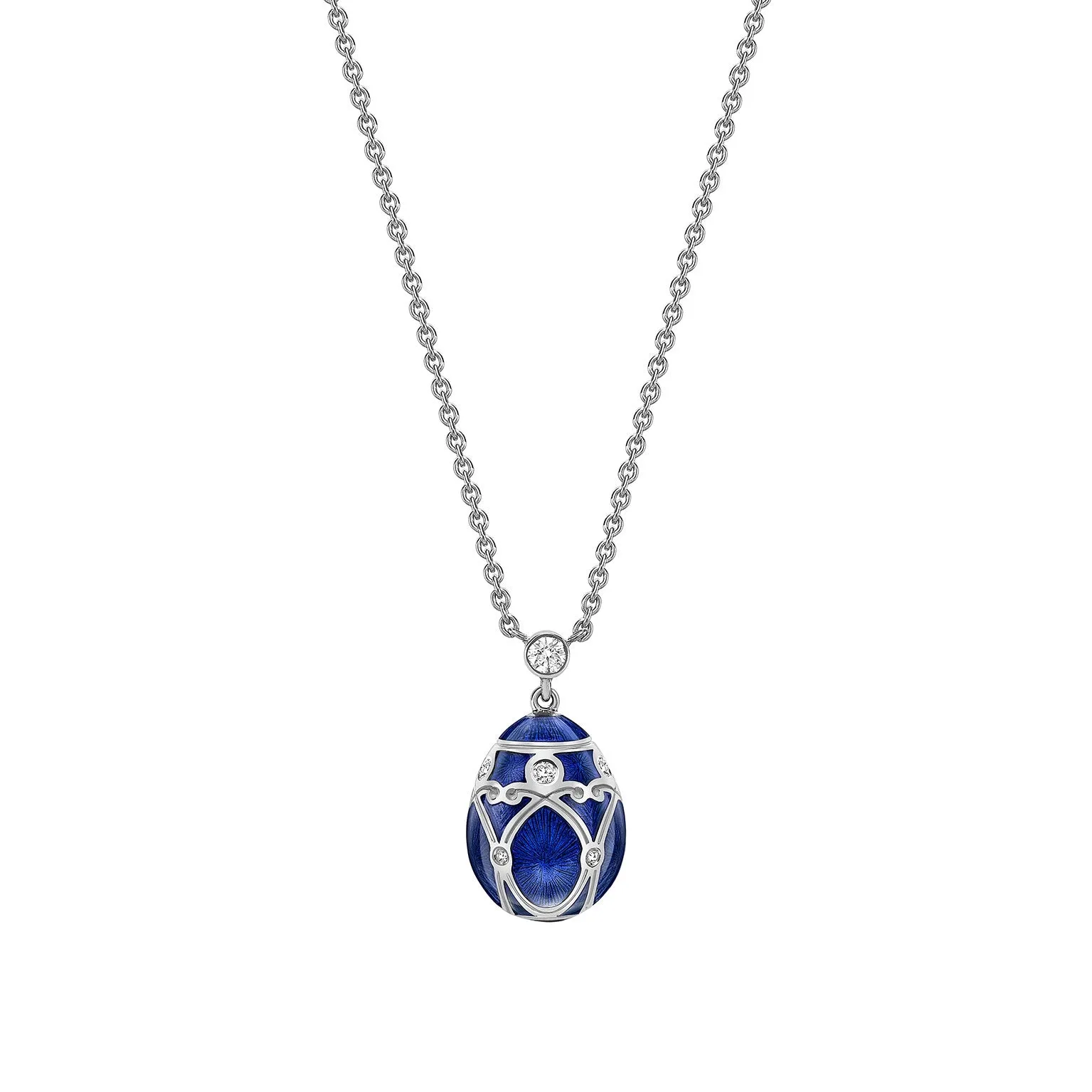 Palais Guilloché Enamel Petite Egg Pendant