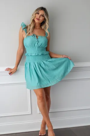 Paradise Is Calling Smocked Dress