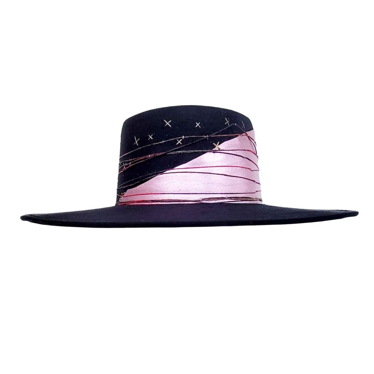 PETRA SAVAGE - ATHENA Women's Telescope Crown Black Hat