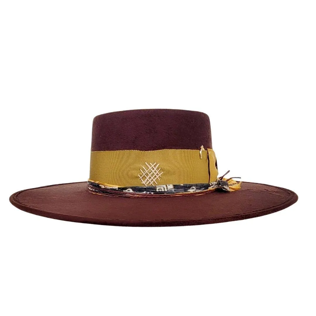 PETRA SAVAGE - GODA Women's  Telescope Crown Brown Hat