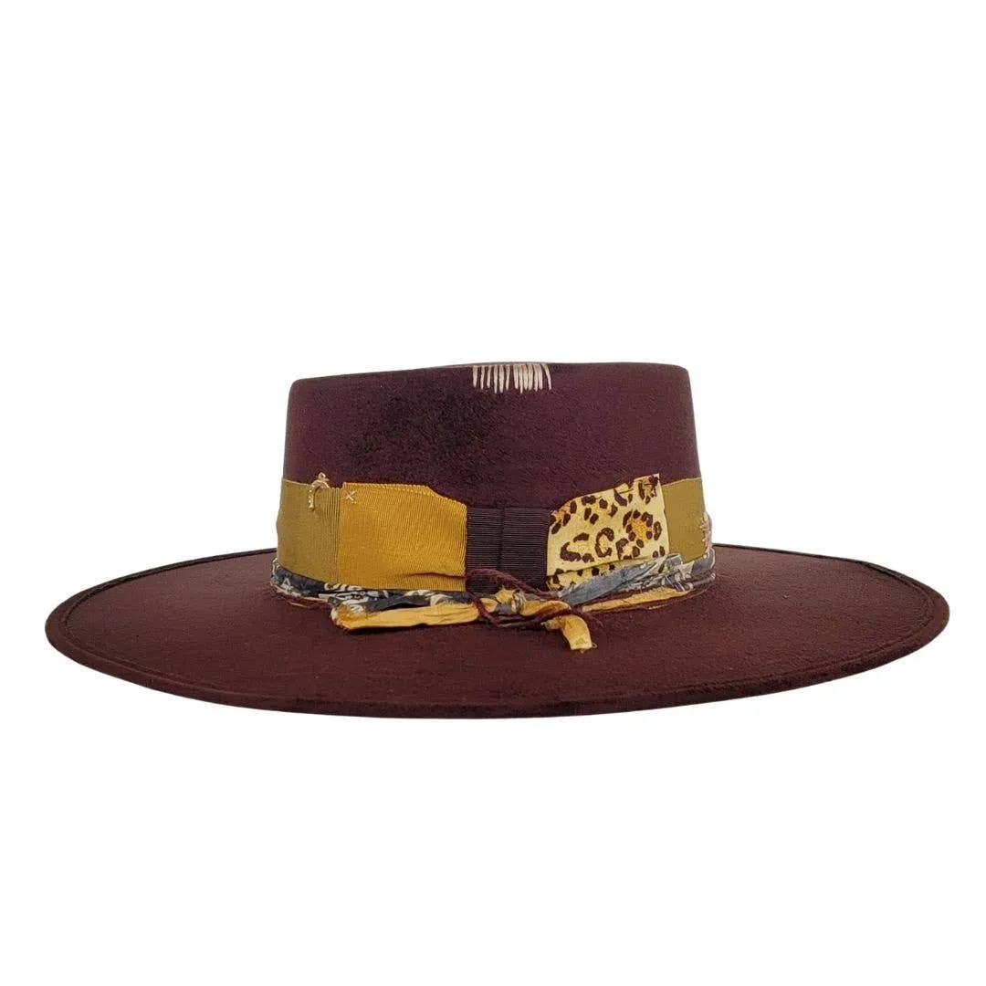 PETRA SAVAGE - GODA Women's  Telescope Crown Brown Hat