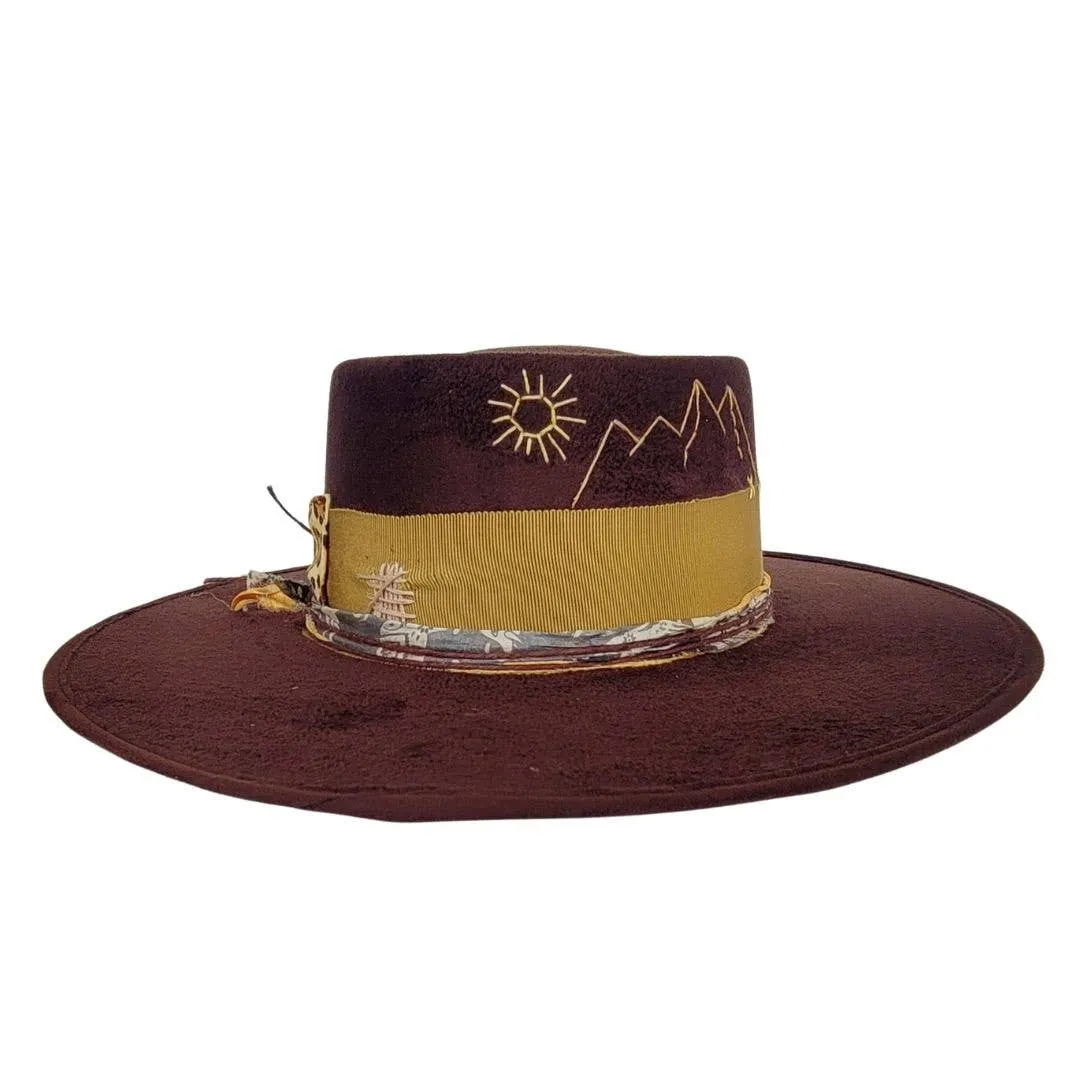 PETRA SAVAGE - GODA Women's  Telescope Crown Brown Hat
