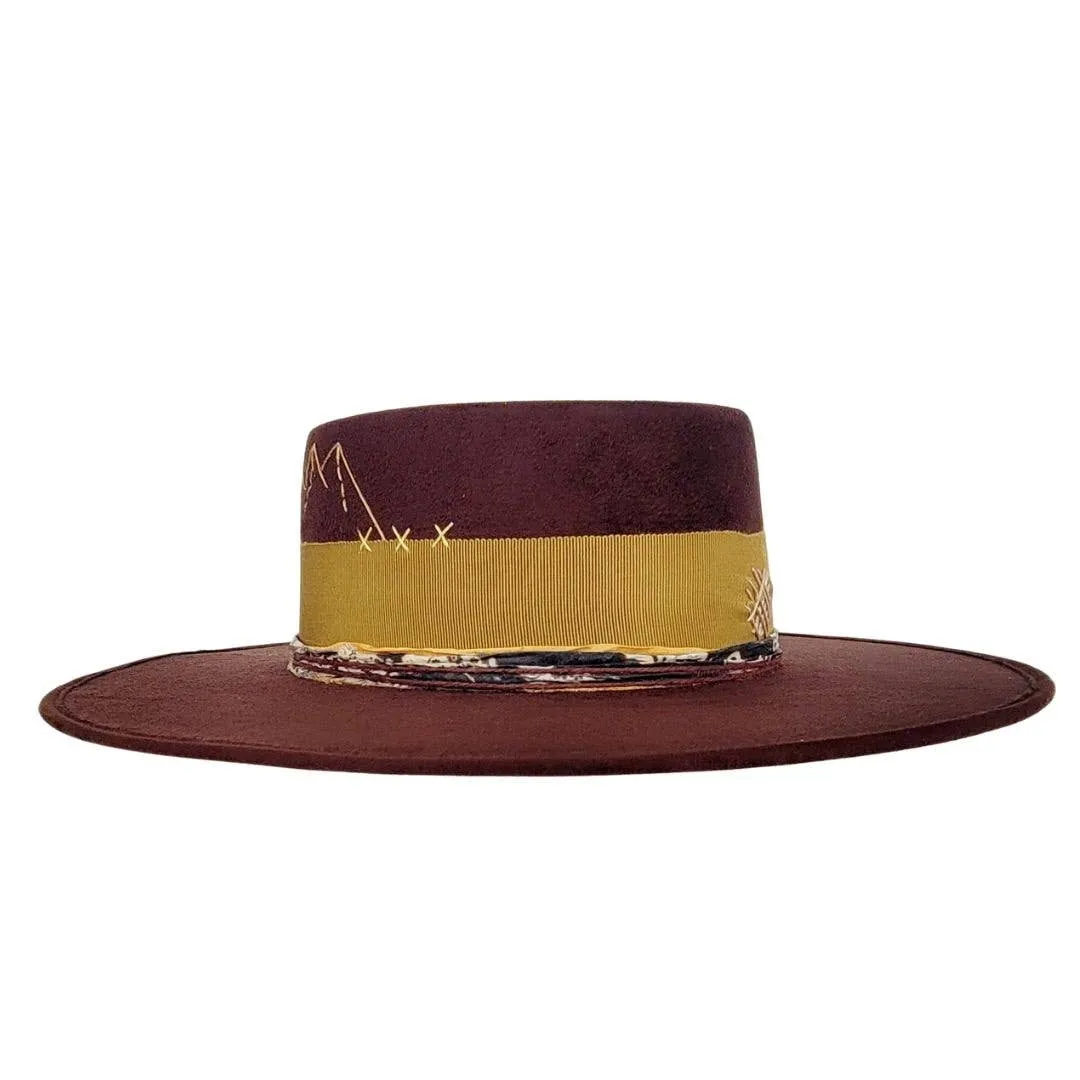 PETRA SAVAGE - GODA Women's  Telescope Crown Brown Hat