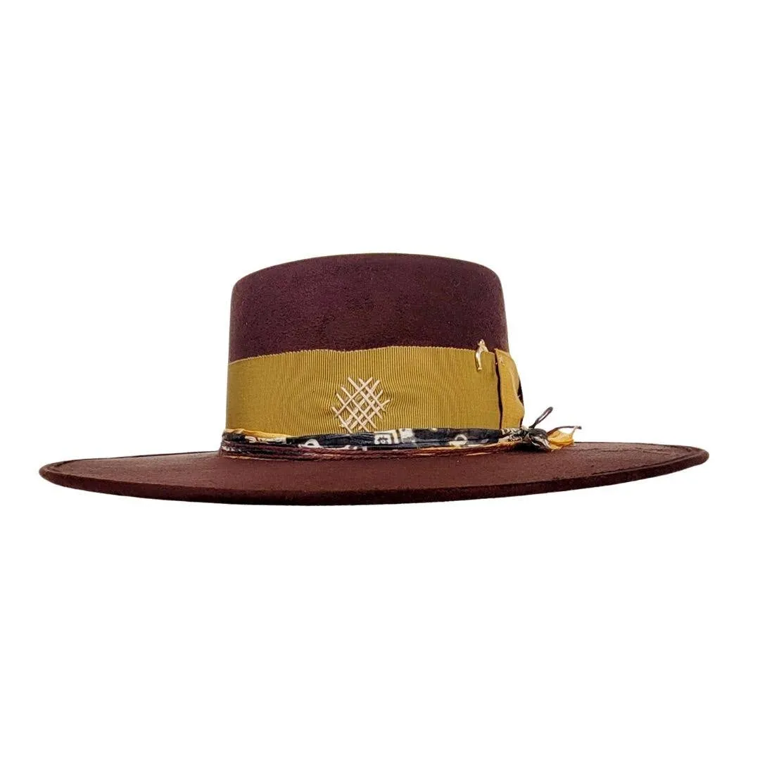 PETRA SAVAGE - GODA Women's  Telescope Crown Brown Hat