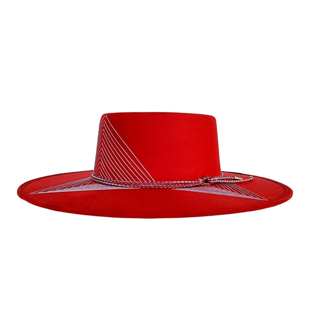 PETRA SAVAGE - OLIA Women's Red Telescope Crown Hat