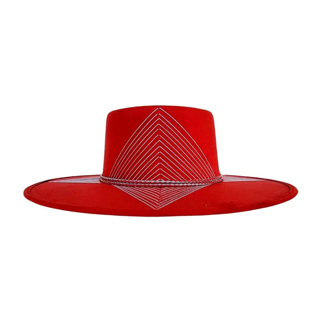 PETRA SAVAGE - OLIA Women's Red Telescope Crown Hat