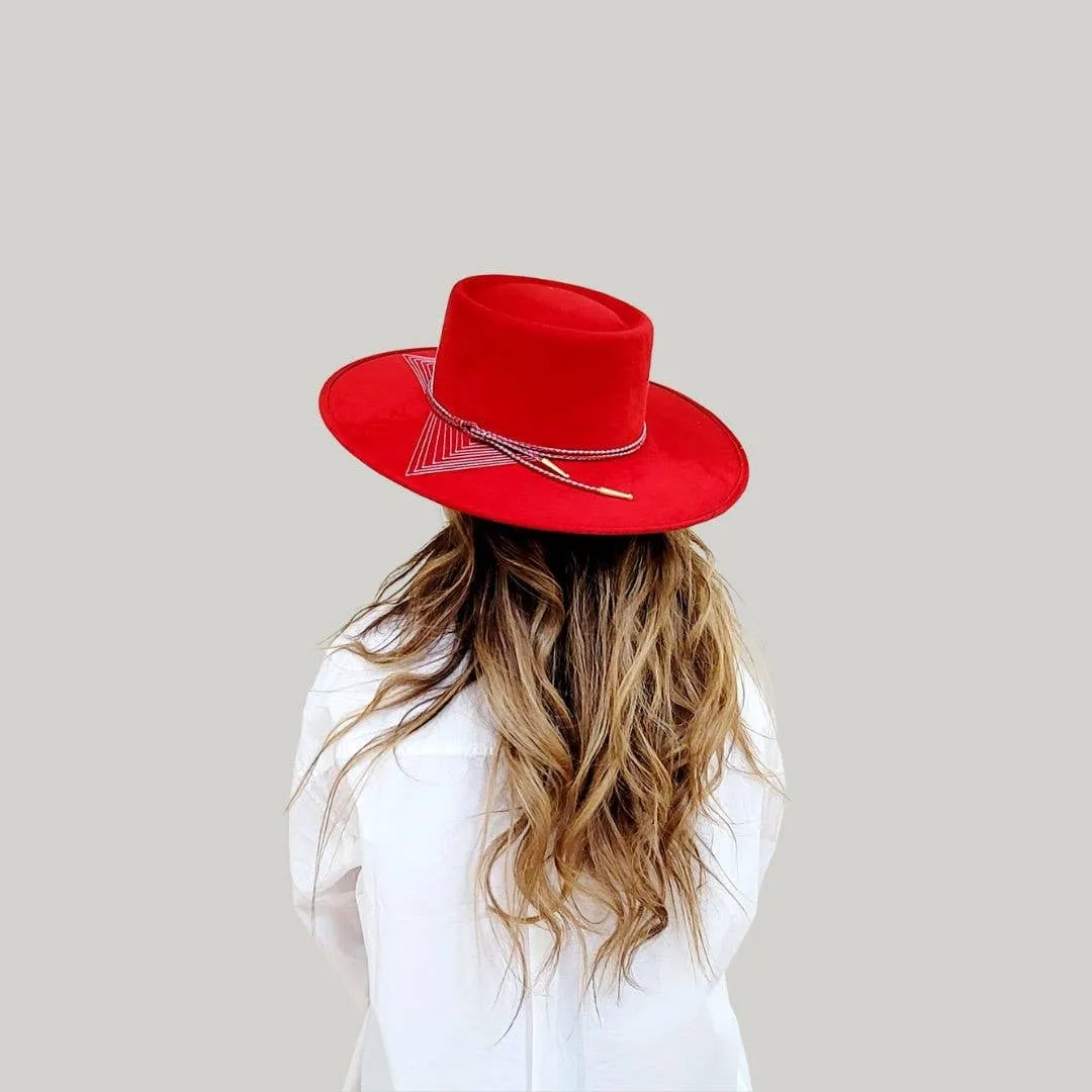 PETRA SAVAGE - OLIA Women's Red Telescope Crown Hat